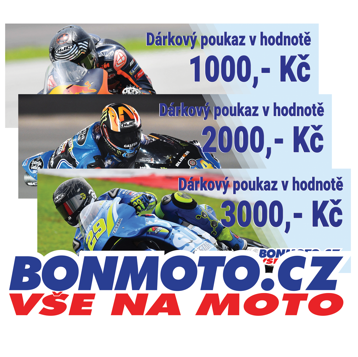 3 x poukaz na nákup moto oblečení v Bonmoto
