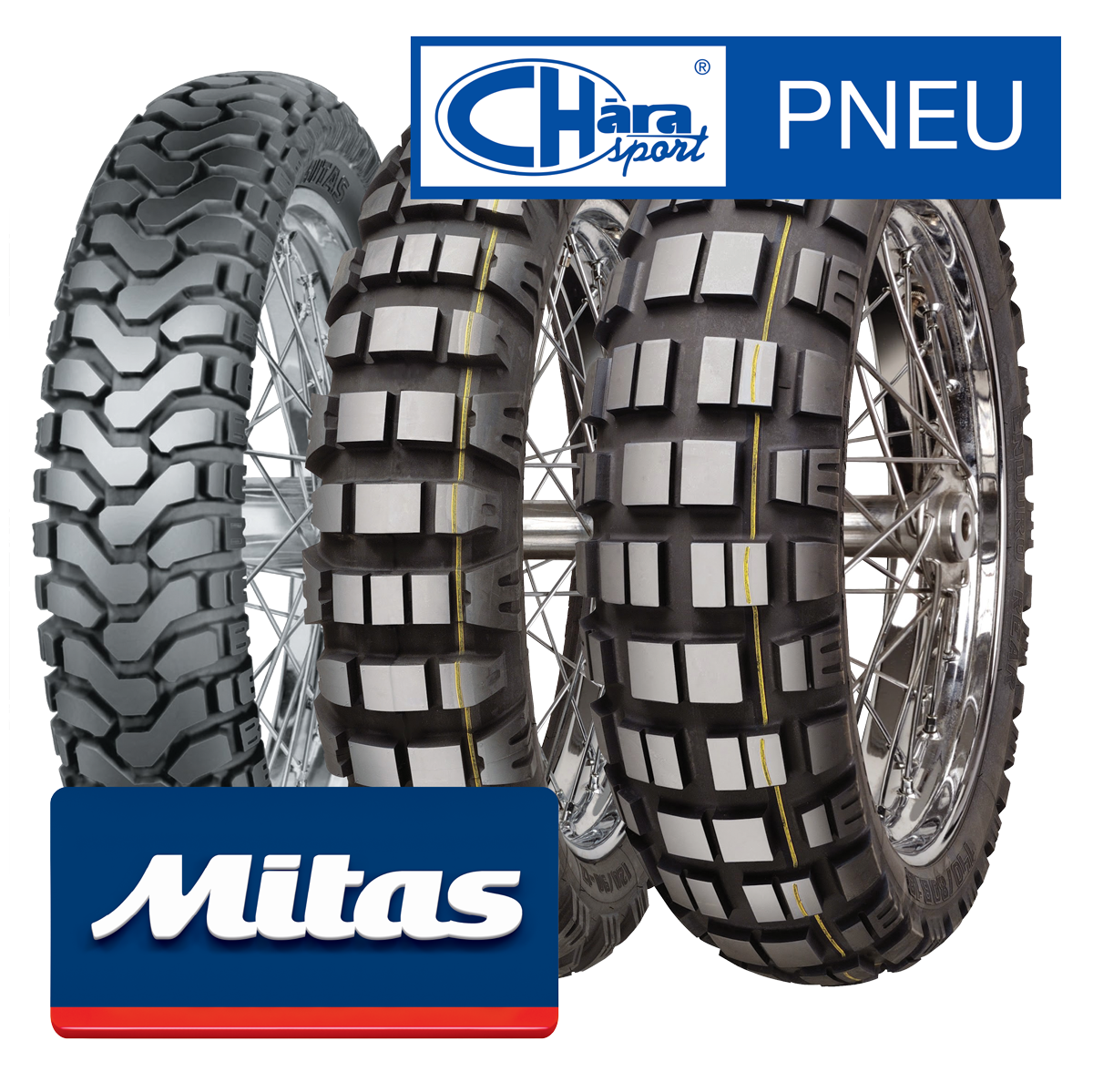 6 x sada pneumatik MITAS + kompletní pneuservis